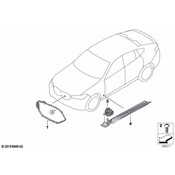 BMW Grille Molding - Genuine BMW 63145A892D7
