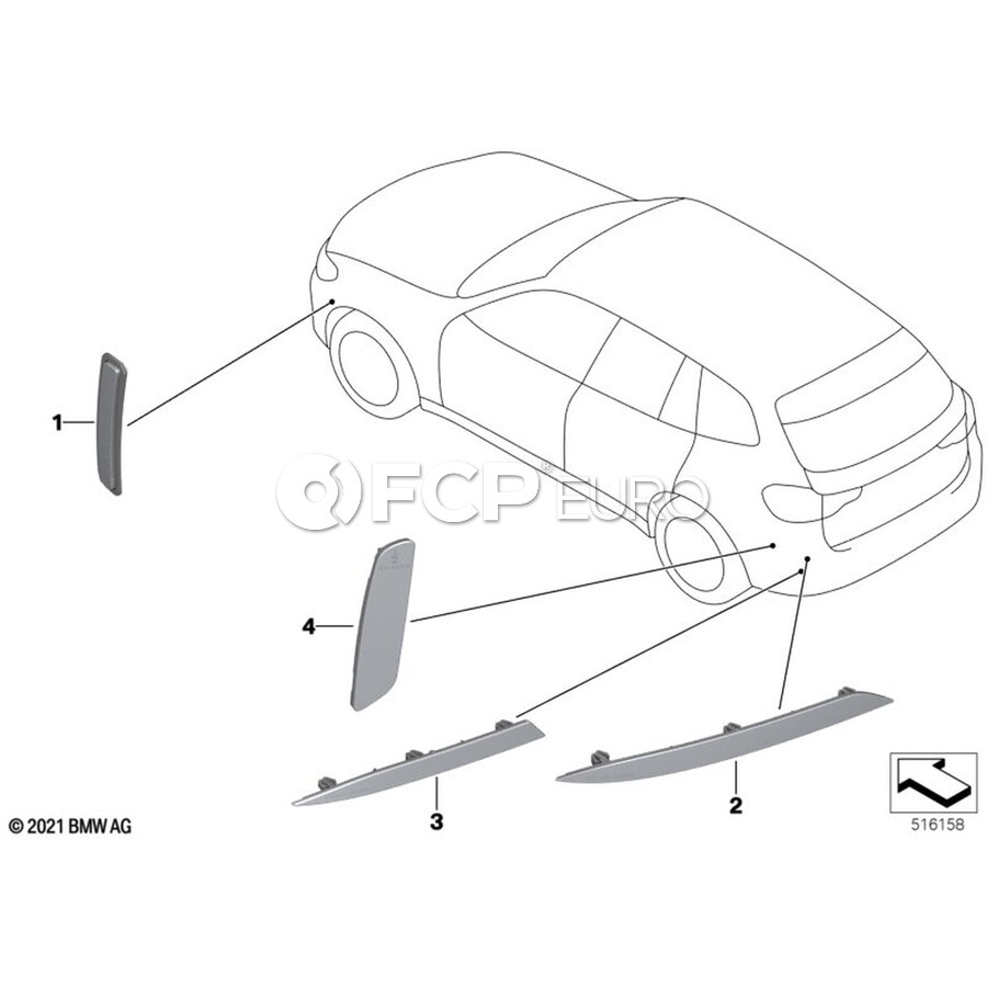 BMW Reflector Panel - Genuine BMW 63148083834 | FCP Euro