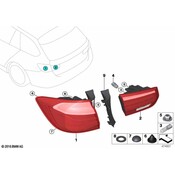 BMW Tail Light Cover - Genuine BMW 63217426593