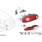 Mini Tail Light Assembly - Genuine Mini 63217475587