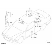 BMW Right Rear Inter.Light And Reading Light (Grey) - Genuine BMW 63318368846