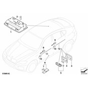 BMW Interior Reading Light Rear (Black) - Genuine BMW 63319111012