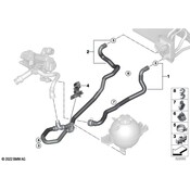 BMW HVAC Heater Hose - Genuine BMW 64216993451