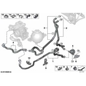BMW HVAC Heater Hose - Genuine BMW 64218073447
