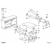 BMW Hose F Water Valve And Right Radiator - Genuine BMW 64218390608