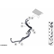BMW HVAC Heater Hose - Genuine BMW 64219134076