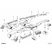 BMW Fresh Air Grille Center - Genuine BMW 64221367390