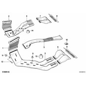BMW Heater Duct Rear Right - Genuine BMW 64221908672