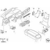 BMW Air Vent Cover Rear Left - Genuine BMW 64226913339