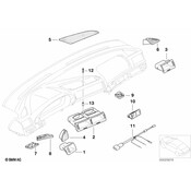 BMW Fresh Air Grille Center (Black) - Genuine BMW 64228391583