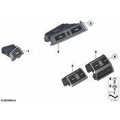 BMW Fresh Air Grille Right - Genuine BMW 64229166890