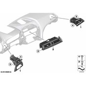 BMW Fresh Air Grille Center - Genuine BMW 64229197486