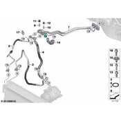 BMW A/C Refrigerant Suction Hose - Genuine BMW 64506833627