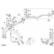 BMW A/C Refrigerant Hose - Genuine BMW 64506985610