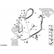 BMW A/C Refrigerant Discharge Hose - Genuine BMW 64508053489