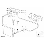 BMW A/C Refrigerant Hose - Genuine BMW 64538372989
