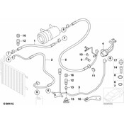 BMW A/C Refrigerant Hose - Genuine BMW 64538387650