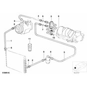 BMW A/C Refrigerant Hose - Genuine BMW 64539071228