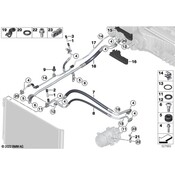 BMW AC Refrigerant Suction Hose - Genuine BMW 64539248521