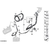 BMW AC Refrigerant Suction Hose - Genuine BMW 64539337136