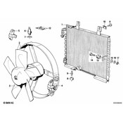 BMW AC Condenser Fan Assembly - Genuine BMW 64541381633