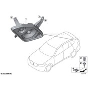 BMW Radio Speaker Bracket - Genuine BMW 65132622508