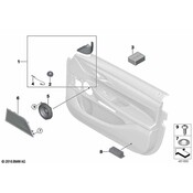 BMW Speaker Cover - Genuine BMW 65136820763