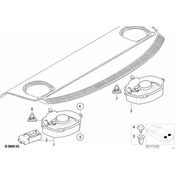 BMW Subwoofer Left Top Hifi System (Harman Kardon) - Genuine BMW 65136920997