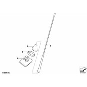 BMW Antenna Amplifier Rod Antenna - Genuine BMW 65209119578