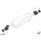 BMW Ultrasonic-Sensor (Melbournerot) - Genuine BMW 66208046454