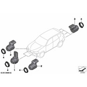 BMW Ultrasonic-Sensor (Highlandgruen) - Genuine BMW 66209142213
