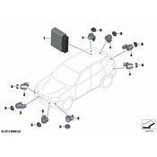 BMW Ultrasonic Transducer SpaceGrey (Wa52) - Genuine BMW 66209283769