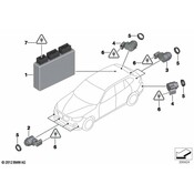 BMW Ultrasonic-Sensor (Glacier Silver) - Genuine BMW 66209289022