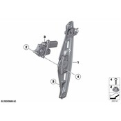 BMW Power Window Motor Rear Left (X1) - Genuine BMW 67627268339
