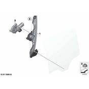 BMW Power Window Motor Rear Left - Genuine BMW 67627341563