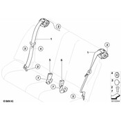 BMW Upper Belt Rear (Grey) - Genuine BMW 72116973973
