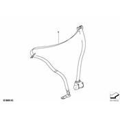 BMW Upper Belt With Force Limiter Frnt Rght (Black) - Genuine BMW 72116978732