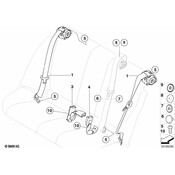 BMW Upper Belt Rear Right - Genuine BMW 72116981482