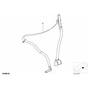 BMW Upper Belt With Force Limiter Frnt Lft (Black) - Genuine BMW 72117210857