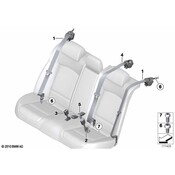 BMW Lower Strap Rear - Genuine BMW 72117220858