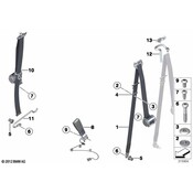 Mini Seat Belt Guide - Genuine Mini 72117264150