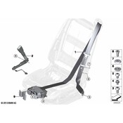 BMW Upper Seat Belt Rema Front Left (Black) - Genuine BMW 72117348097