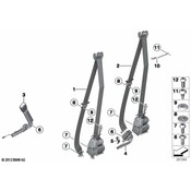 BMW Upper Belt Front Left (Ivory) - Genuine BMW 72117382393