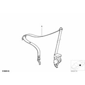 BMW Upper Belt With Force Limiter Frnt Rght - Genuine BMW 72118200862