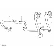 BMW Rear Upper Belt With Child Protection (Black) - Genuine BMW 72118208835