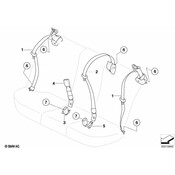 BMW Lower Belt Rear Center (Black) - Genuine BMW 72119132809