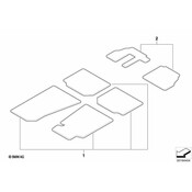 BMW Floor Mat Set (Black) - Genuine BMW 82110144039