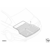BMW Trunk Mat Rubber (Black E61) - Genuine BMW 82110403338