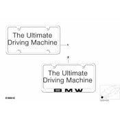 BMW License Plate Frame - Genuine BMW 82120010396