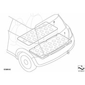 Mini Cooper Fitted Luggage Compartment Mat (S Logo) - Genuine Mini 82120306969